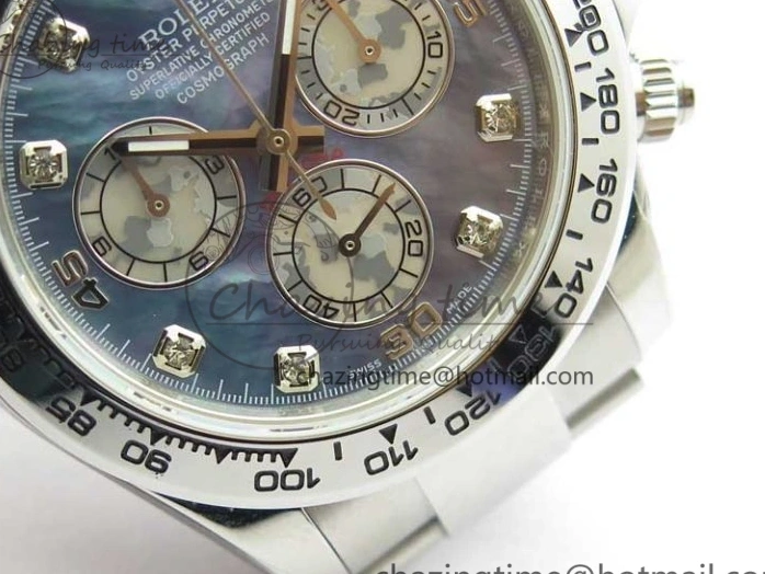 MiroTime 0319 TechFriendly Daytona 116520 SS UBF Best Edition Ice Blue MOP Crystal Markers Dial on SS Bracelet A 2938